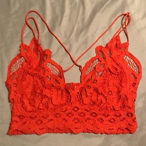 Free People (never worn) Orange Adella Bralette